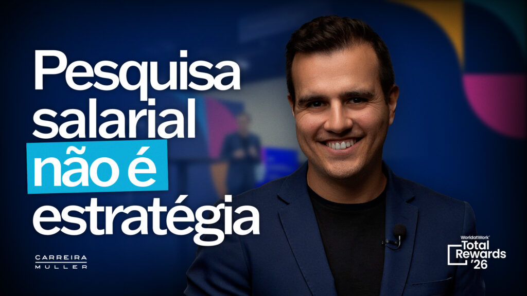 imagem do Felipe Cruz e o tema da palestra do Total Rewards-pesquisa salarial não é estratégia